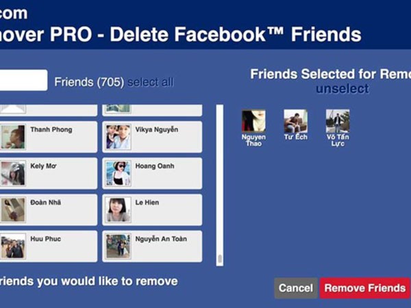Đầu tiên bạn cần cài đặt tiện ích Friend Remover PRO