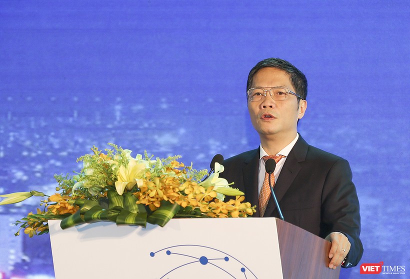 Ông Trần Tuấn Anh - Bộ trưởng Bộ Công Thương phát biểu khai mạcdiễn đàn Logistics Việt Nam 2019 lần thứ 7 (VLF 2019) diễn ra tại Đà Nẵng