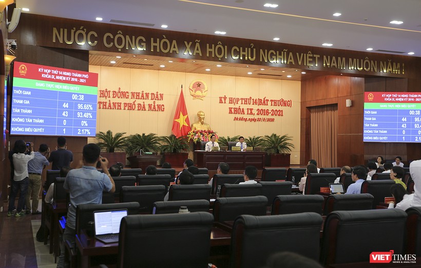 Kết quả bỏ phiếu thông qua Đồ án điều chỉnh quy hoạch chung phát triển TP Đà Nẵng đến năm 2030, tầm nhìn đến năm 2045 của đại biểu HĐND TP Đà Nẵng