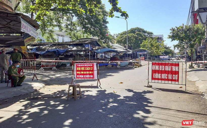 Khu vực chợ Vườn Lài, khối phố 5, phường An Sơn, TP Tam Kỳ, Quảng Nam chính thức bị phong tỏa, cách ly 14 ngày kể từ 0h ngày 11/8