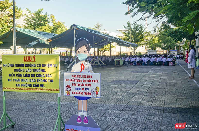 Trường học ở Đà Nẵng thực hiện công tác phòng chống dịch COVID-19