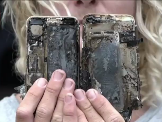 iPhone 7 cháy rụi