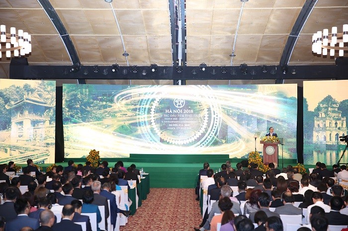 Hội nghị “Hà Nội 2018 - hợp tác đầu tư và phát triển” diễn ra vào sáng 17/6.