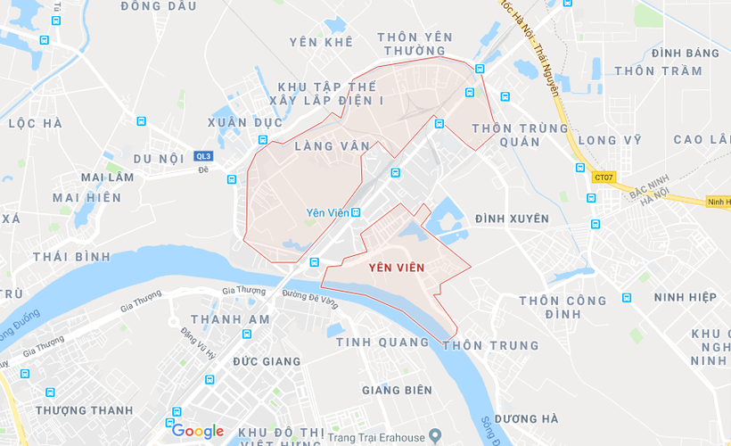 Tuyến đường thuộc các xã Yên Viên, Đình Xuyên - huyện Gia Lâm.