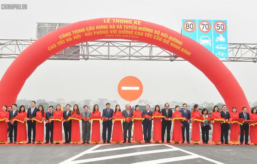 Thông xe tuyến đường nối cao tốc Hà Nội - Hải Phòng với Cầu Giẽ - Ninh Bình có tổng chiều dài 48km.