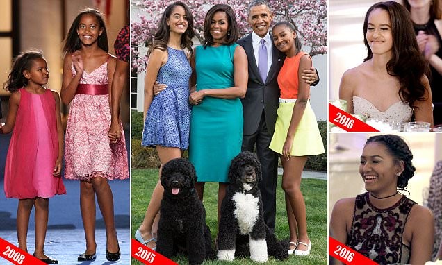 Hai kiều nữ Sasha và Malia của tổng thống Obama đã trưởng thành hơn rất nhiều so với 8 năm về trước.