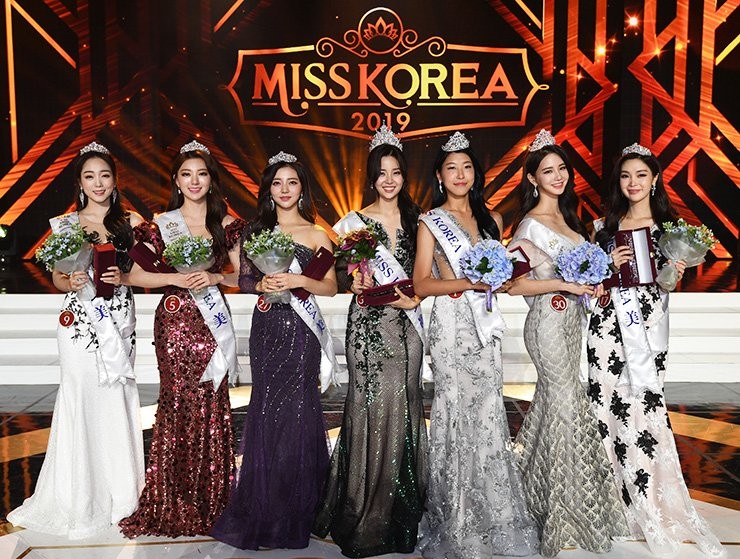 Hoa hậu và 6 Á hậu Hàn Quốc 2019. Nguồn ảnh: Korean Times