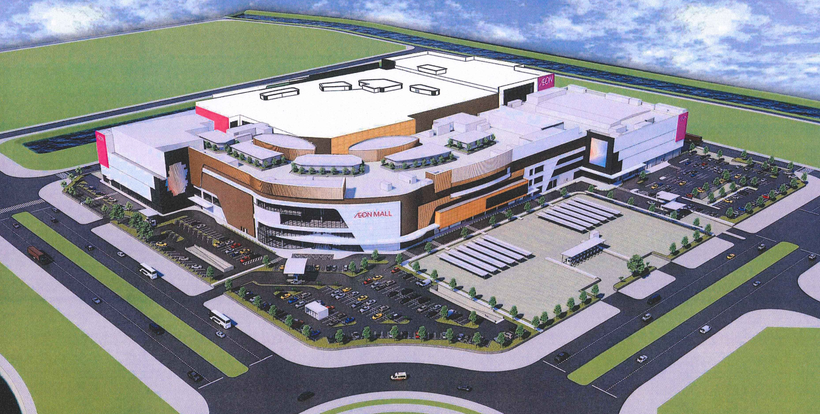 Phối cảnh dự án trung tâm thương mại dự kiến xây dựng tại khu đất 8,6ha của dự án “Trung tâm thương mại dịch vụ tại Khu A - Đô thị mới An Vân Dương” do CTCP Đầu tư Newland làm chủ đầu tư