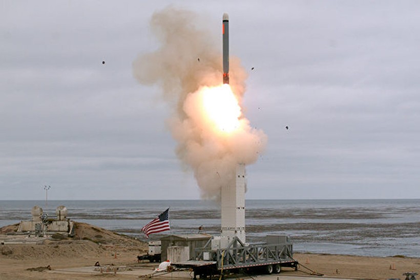Hình ảnh vụ phóng thử tên lửa hành trình hôm 18/8 do Bộ Quốc phòng Mỹ cung cấp