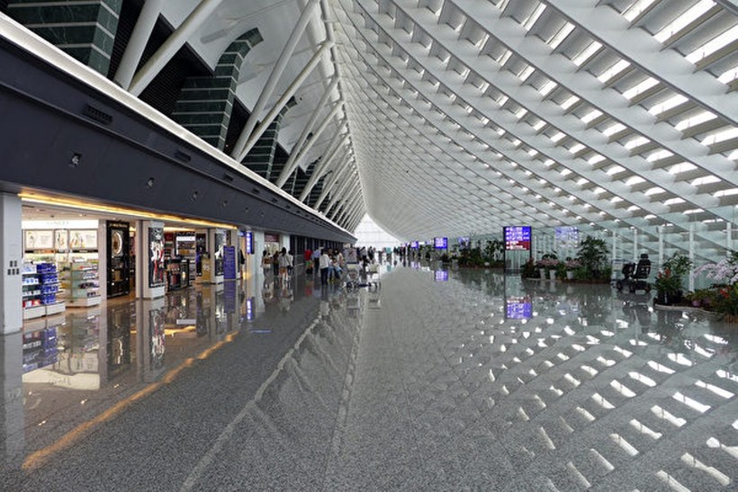 Sân bay quốc tế Đào Viên, nơi hai vợ chồng Chủ tịch Công ty đầu tư Đổi mới Trung Quốc Hướng Tâm và Củng Thanh bị bắt giữ tối 24/11.  