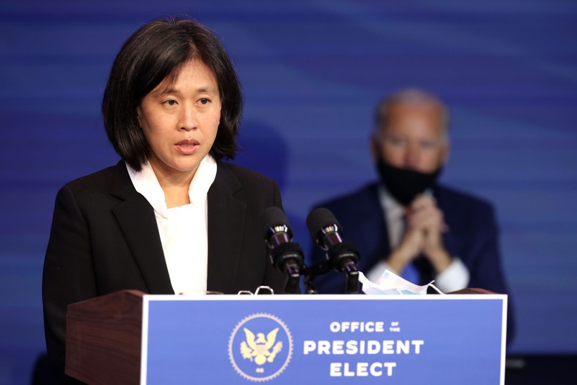Bà Katherine Tai, 45 tuổi, người Mỹ gốc Hoa đã được ông Joe Biden đề cử làm Đại dện Thương mại Mỹ trong nội các tới đây, (Ảnh: AP).