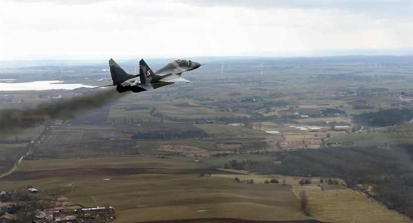 Một máy bay MiG-29 Fulcrum của Không quân Ba Lan (Ảnh: chinatimes).