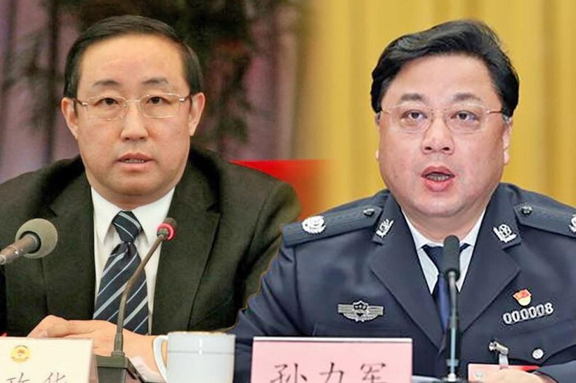 Tôn Lực Quân (phải) và Phó Chính Hoa, hai thành viên chính của "Băng đảng Chính trị Tôn Lực Quân" (Ảnh: Creaders).