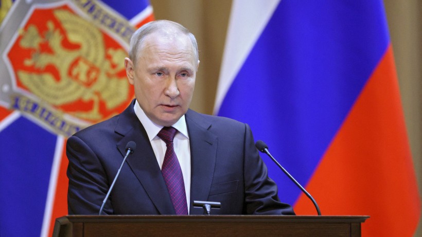 Tổng thống Nga Putin cáo buộc các phần tử vũ trang Ukraine ngày 2/3 vượt biên nổ súng vào dân thường Nga (Ảnh: Hk01).