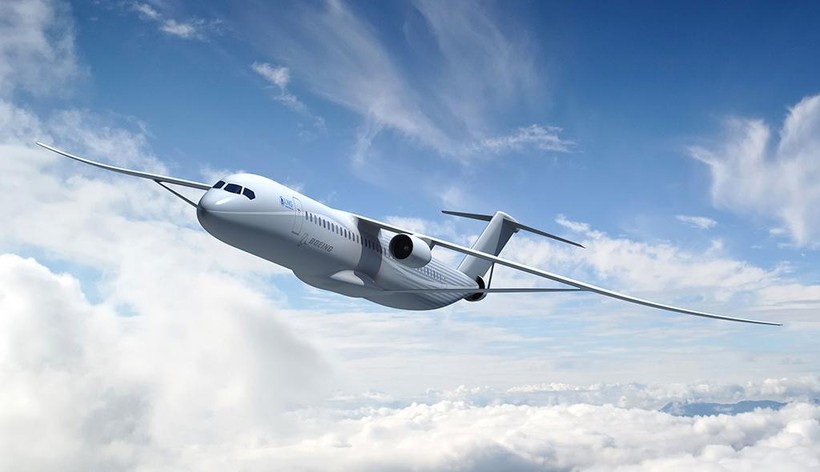 Ý tưởng thiết kế máy bay cánh giằng siêu âm. Ảnh Boeing. 