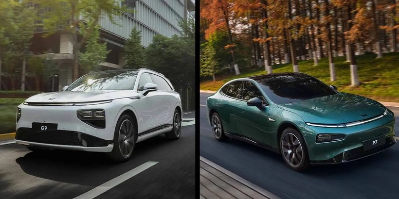 Công ty xe điện Trung Quốc Xpeng giới thiệu 2 mẫu xe điện sedan P7 và SUV G9 trên thị trường châu Âu. Ảnh minh họa CNBC.