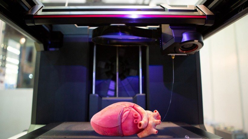 Một quả tim mô phỏng tim người được in 3D. Ảnh Engineering Interesting.