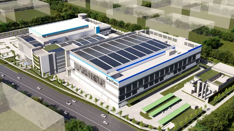 Dự án mở rộng nhà máy của Soitec, dự kiến hoàn thành vào năm 2024. Ảnh Soitec