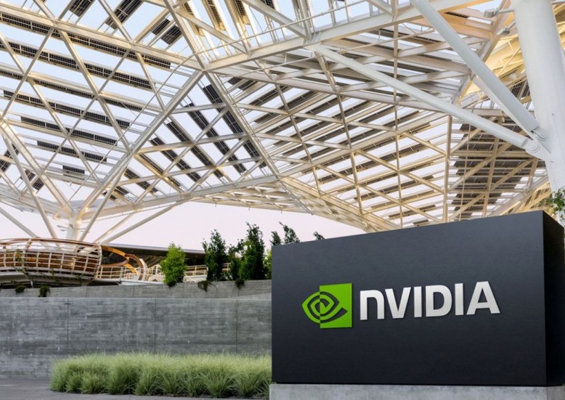 Logo của NVIDIA tại trụ sở công ty ở Santa Clara, California, tháng 5/2022. Ảnh: NVIDIA/Handout qua Reuters