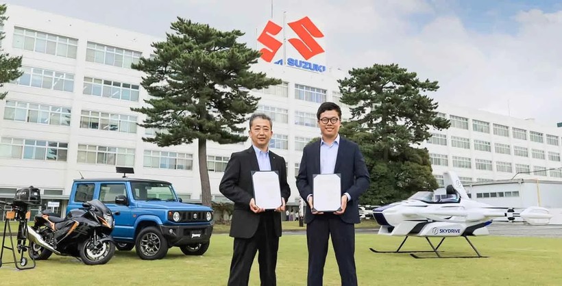 Tập đoàn Suzuki và công ty khởi nghiệp SkyDriver ký kết thỏa thuận hợp tác phát triển eVTOL chạy điện. Ảnh Electrek