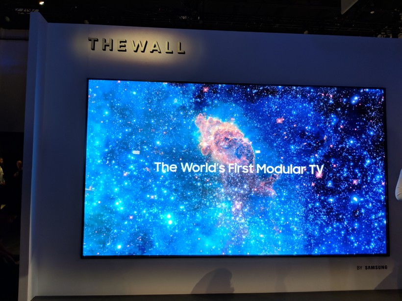 Mẫu TV "The Wall" được Samsung giới thiệu tại CES 2018 là TV màn hình MicroLED đầu tiên trên thế giới. (Nguồn: Tech We Like)