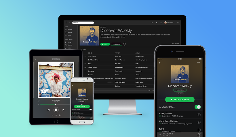 Spotify cung cấp ứng dụng cho nền tảng Windows, Android và iOS