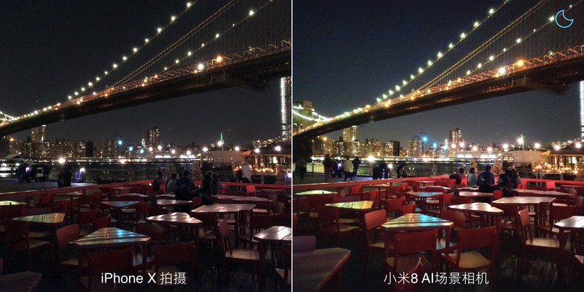 So sánh khả năng chụp ảnh của Mi 8 và iPhone X. Ảnh: Xiaomi
