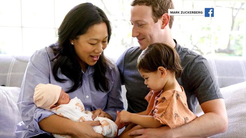 Gia đình CEO Facebook Mark Zuckerberg. Ảnh: CNBC