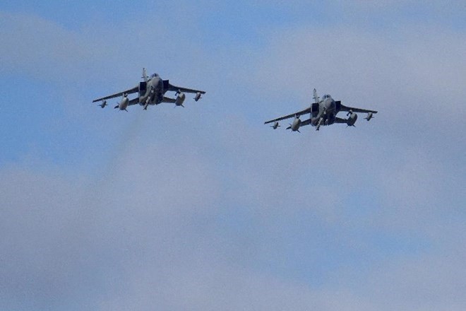Máy bay liên quân tiến hành không kích ở Syria. (Nguồn: AFP)