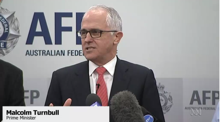 Thủ tướng Australia Malcolm Turnbull công bố dự luật mới