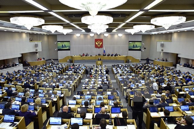 Toàn cảnh một phiên họp Quốc hội Nga ở Moskva. (Nguồn: AFP/TTXVN)