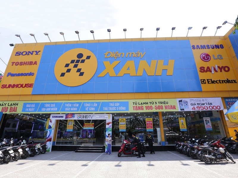 Điện máy Xanh hiện có tất cả 482 siêu thị trên toàn quốc, trong đó miền Bắc có 160 điểm.