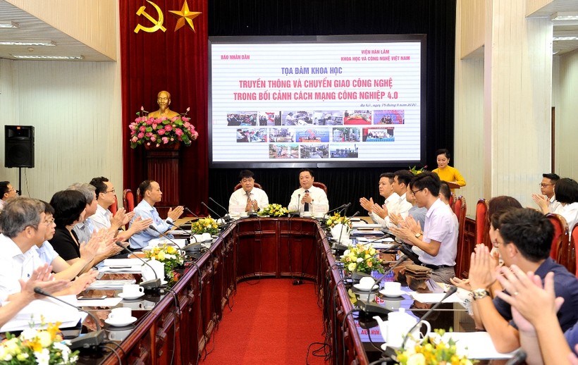 Hội thảo giới thiệu các công nghệ nổi bật gần đây và sẵn sàng chuyển giao của Viện Hàn lâm KH&CN Việt Nam (ảnh: Đăng Khoa)
