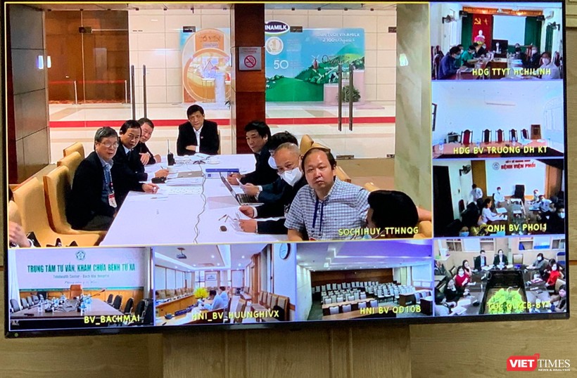 Bộ trưởng Bộ Y tế Nguyễn Thanh Long họp trực tuyến với các BV dã chiến của Hải Dương và Quảng Ninh.
