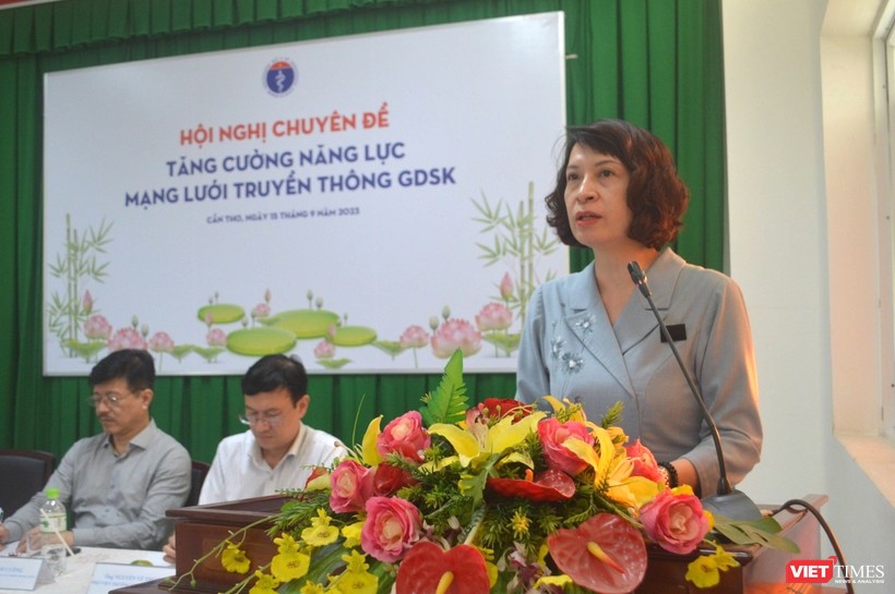 Thứ trưởng Bộ Y tế Nguyễn Thị Liên Hương nhấn mạnh việc cần nâng cao năng lực truyền thông y tế