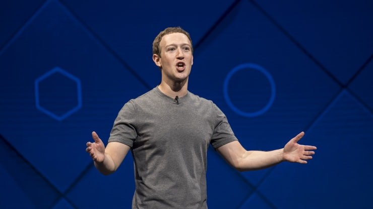 CEO Facebook Mark Zuckerberg tại Hội nghị các nhà phát triển F8 năm 2017. Ảnh: CNBC