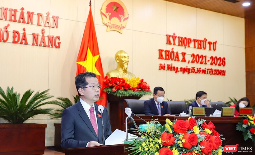 Ông Nguyễn Văn Quảng – Bí thư Thành ủy Đà Nẵng phát biểu chỉ đạo kỳ họp