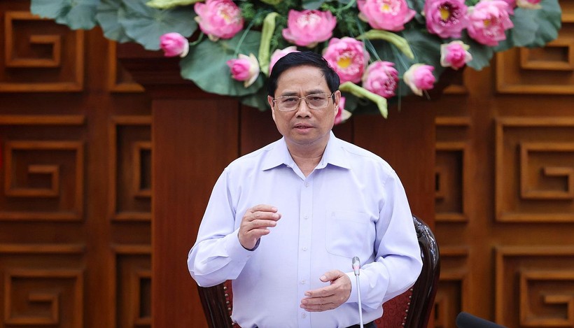 Thủ tướng Chính phủ Phạm Minh Chính chủ trì cuộc họp (Ảnh: VGP/Nhật Bắc)