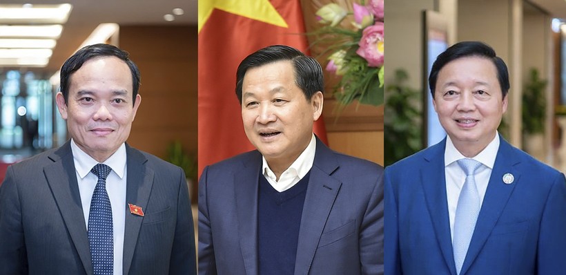 Các Phó Thủ tướng Trần Lưu Quang, Lê Minh Khái và Trần Hồng Hà.