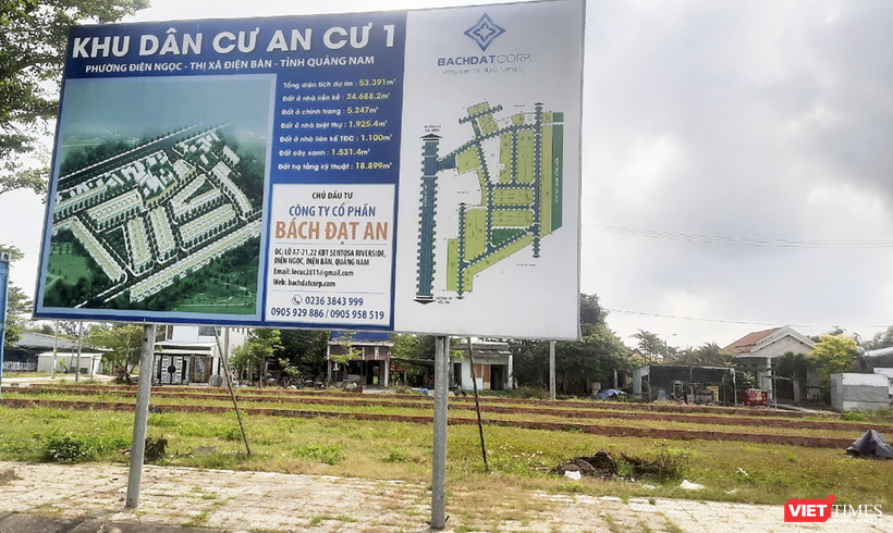 Dự án bất động sản do Công ty CP Bách Đạt An làm chủ đầu tư tại Khu đô thị mới Điện Nam-Điện Ngọc, thị xã Điện Bàn, tỉnh Quảng Nam