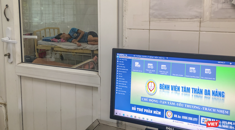 Bệnh nhân Võ Văn Tr. (14 tuổi, trú Thăng Bình, Quảng Nam) điều trị tại Bệnh viện Tâm thần Đà Nẵng .