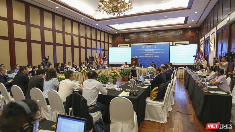 Quang cảnh hội thảo “Asean chuyển đổi số báo chí kiến tạo tri thức số” diễn ra tại Đà Nẵng