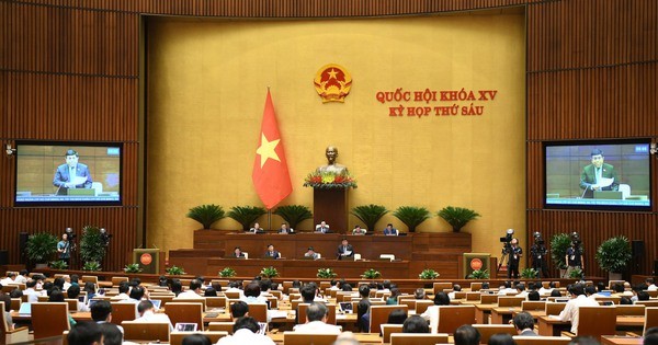 Quang cảnh Kỳ họp thứ 6 Quốc hội khóa XV (ảnhh VGP)
