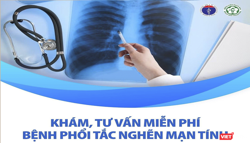 Bệnh viện Bạch Mai tổ chức khám, tư vấn miễn phí bệnh phổi tắc nghẽn mạn tính cho người dân