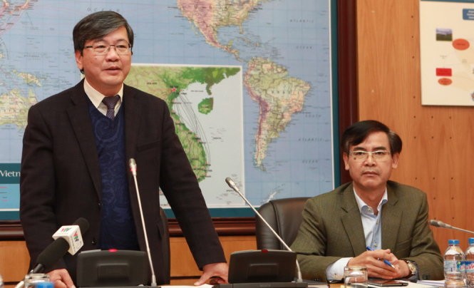 Ông Phạm Ngọc Minh – Tổng giám đốc Vietnam Airlines (VNA) tại buổi trao đổi với báo chí chiều 12-1