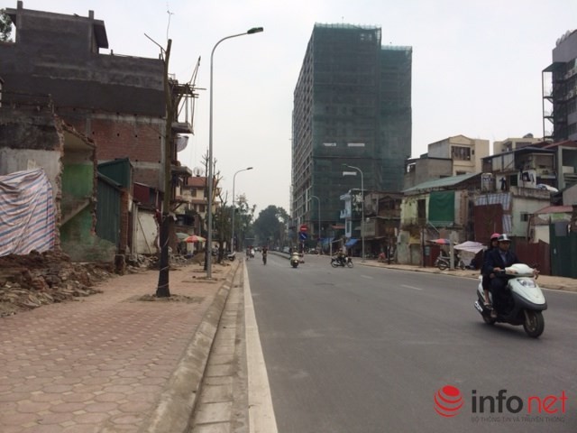 Đường Trần Phú kéo dài (Ba Đình) vừa mới được thông xe đầu tháng 2 vừa qua...