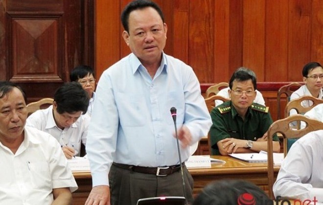 Ông Nguyễn Điểu, Giám đốc Sở TN-MT Đà Nẵng, phát biểu tại hội nghị Thành ủy Đà Nẵng (mở rộng) ngày 24/9 (Ảnh: HC)