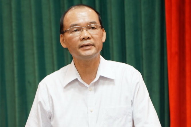 Ông Phan Chu Đức, phó trưởng Ban tổ chức Thành ủy Hà Nội, cho biết nhân sự bí thư Thành ủy Hà Nội sẽ do Bộ Chính trị trực tiếp quyết định - Ảnh: X.L
