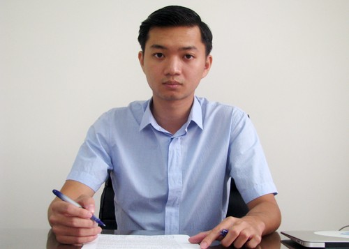 Ông Nguyễn Minh Triết là thành viên trẻ nhất trong Ban chấp hành Đảng bộ Bình Định. Ảnh: Phương Thảo.