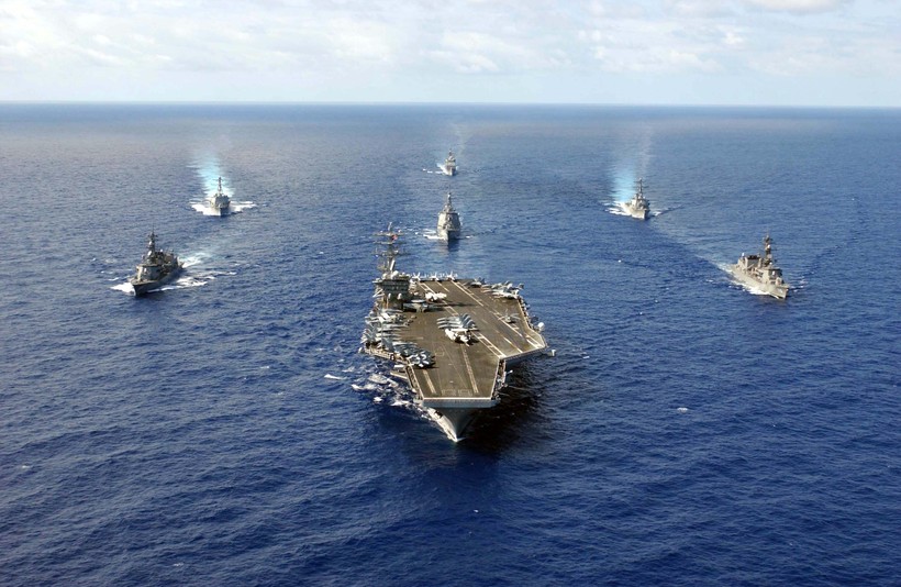Cụm tác chiến tàu sân bay Mỹ luôn thường trực xung quanh Trung Quốc